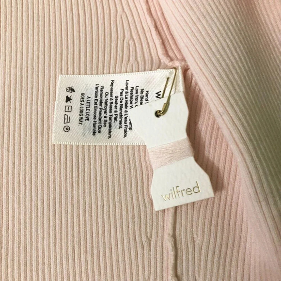 Aritzia Wilfred Elouan Tie Front Ribbed Knit Top Size XS - Picture 6 of 15